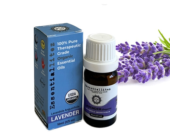 lavender essential oil USDA organic 100% pure sleep helper lavanta good for anxiety stress reliever EssentialLitez Himalayan CrystalLitez Oil