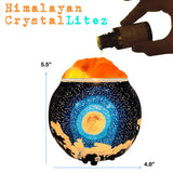 Himalayan CrystalLitez Aromatherapy Salt Lamp with UL Listed  Dimmer Cord ,Handcrafted Artisan Made (Moon)