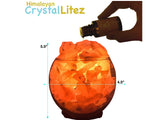 Himalayan CrystalLitez Aromatherapy Salt Lamp with Dimmer Cord (Clear Sphere) - himalayancrystallitez.com
